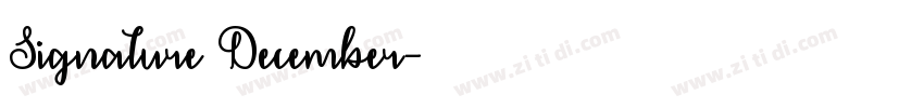 Signature December字体转换